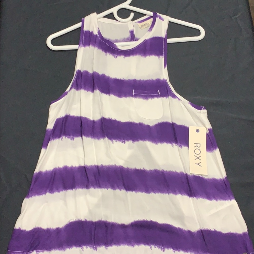 Roxy purple striped tank